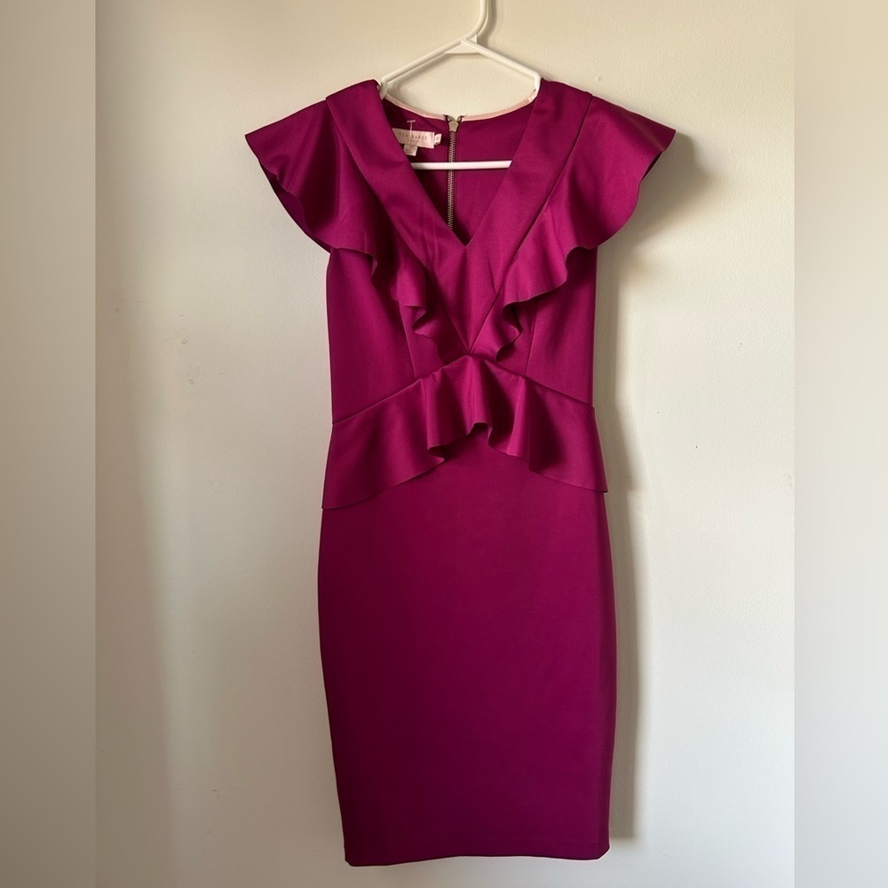 Ted Baker London Alair Ruffle Peplum Bodycon Dress